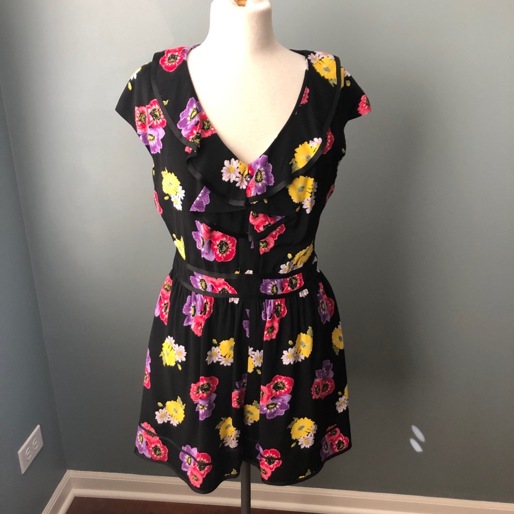 Anthropologie Elevenses Floral Print Romper